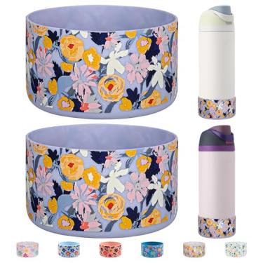 Imagem de HEYSKAY 2 peças de bota de silicone para garrafa de água Owala Flask 680 g, capa protetora antiderrapante para Owala Twist, garrafa de água de aço inoxidável FreeSip and Flip sem BPA Base inferior da