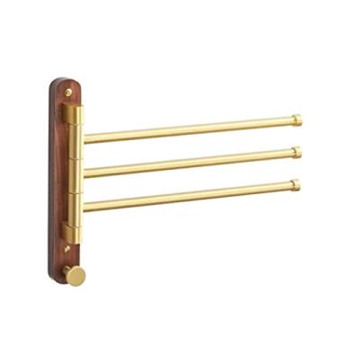 Imagem de Toalheiro barra de toalha suporte de toalha giratório para banheiro barra de toalha giratória montada na parede suporte de toalha giratório espaço alumínio 2/3/4/5bar prateleira de banheiro prateleira