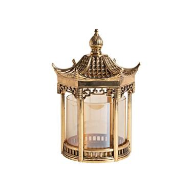 Imagem de Castiçal vintage metal vidro sombra suporte de vela de mesa suporte de vela decoração para jantar sala de estar cozinha sala de jantar vela mesa