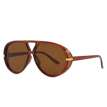 Imagem de Óculos de Sol UV400 - Tamanho Grande, Oval, Estilo Punk, Lentes Degradê, para Homens e Mulheres, Ideal para Esportes ao Ar Livre, Corrida e Ciclismo.