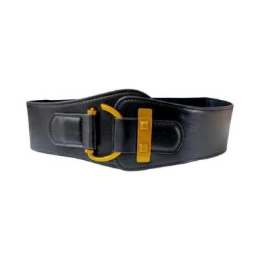 Imagem de Cinto De Luxo Feminino Preto Com Cintura Elástica, Cinto De Designer D