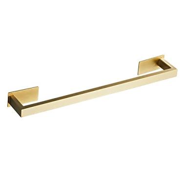 Imagem de Conjunto de ferragens de banheiro dourado suporte de papel toalheiro roupão gancho barra de toalha de aço inoxidável acessórios de banheiro sem pregos, G dose única