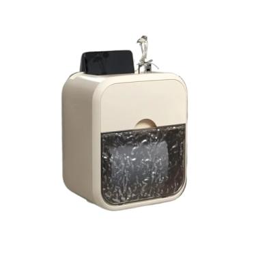 Imagem de x3anggyt5 Capa de caixa de lenços de papel de parede para pendurar na parede, suporte de lenços para pendurar na parede, suporte para caixa de lenços para casa de banho (marrom)