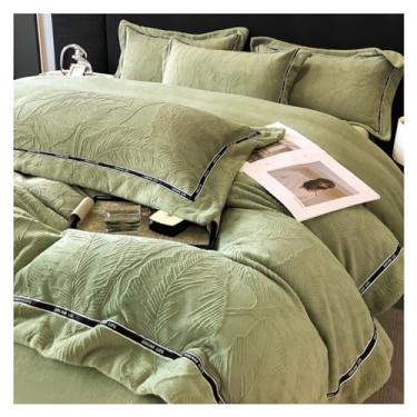 Imagem de x3anggyt5 Capa de edredom 4 peças, capa de edredom de microfibra super macia, conjunto de capa de edredom de pelúcia de inverno (cama de 13,2 m - 220 x 240 cm)