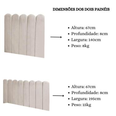 Imagem de Cabeceira Painel Cama Casal Box Nuvem Suede Sandy 140 Cm :bege