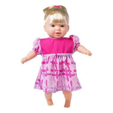 Imagem de Boneca Bebê Totsy Com Som Menina - Super Toys 331, Rosa e Roxo