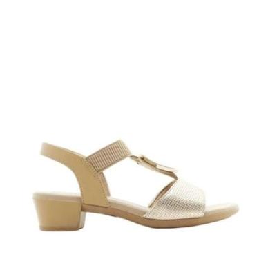 Imagem de Sandalia Usaflex Salto Baixo Calce Facil Ajuste Elastico Preto 39 BR-Feminino