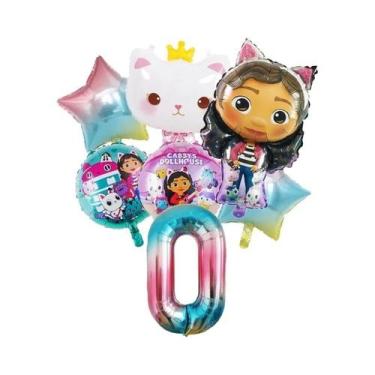 Imagem de Conjunto De Balões Gabby Dollhouse Para Meninas, Decoração De Festa De