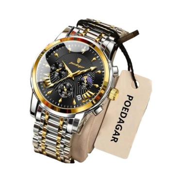 Imagem de Relógio Cronógrafo Luminoso À Prova D'Água Para Homens POEDAGAR, Moda 