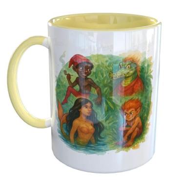 Imagem de Caneca Porcelana Folclore Brasileiro Saci Cuca Iara - Pense Canecas, A