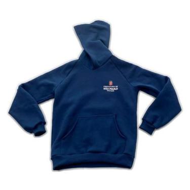 Imagem de Blusa Moletom Uniforme Escolar Prefeitura Sp Atacado Varejo, Adulto P,