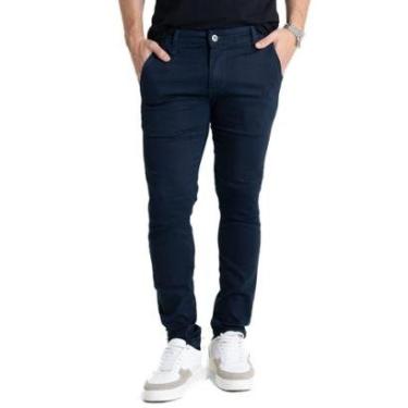 Imagem de Calça Sarja Sawary Slim - 280538 - azul 38-Masculino