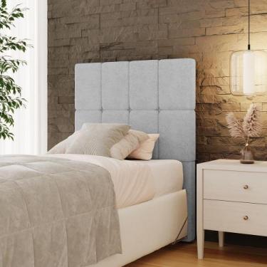Imagem de Cabeceira Solteiro 90cm Linea Boucle Estofada Design Moderno para Quar