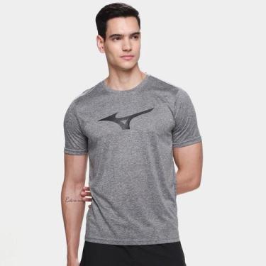 Imagem de Camiseta Mizuno Spark Masculina, Cinza, Preto, M