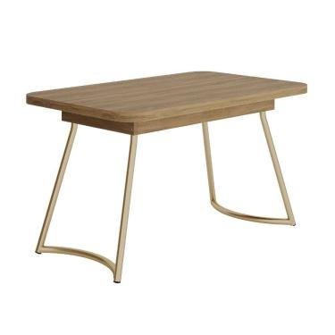 Imagem de Mesa Toscana 4 lugares Carraro Carvalho c/ Dourado