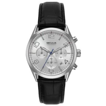 Imagem de Relógio seculus masculino cronografo couro 77308g0svnc1