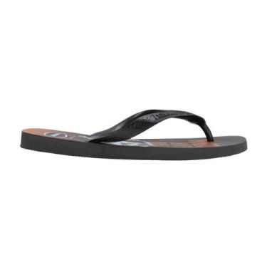 Imagem de Chinelo Havaianas Top Athletic Preto/Laranja, Pl, 7618 preto, Laranja,
