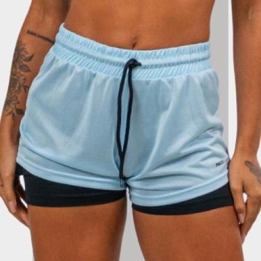 Imagem de Short 2 em 1 Feminino Dryfit Academia Bermuda Dupla Para Treino Caminh