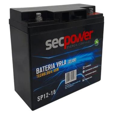 Imagem de Bateria Selada P/ Nobreak Sec Power, 12v/18ah, Chumbo-ácida Agm-vrla - Sp12-18