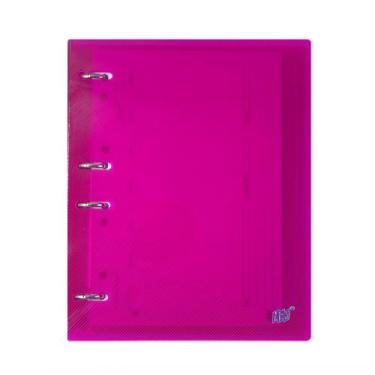 Imagem de Fichário Caderno Argolado Colegial Yes Translúcido, Rosa