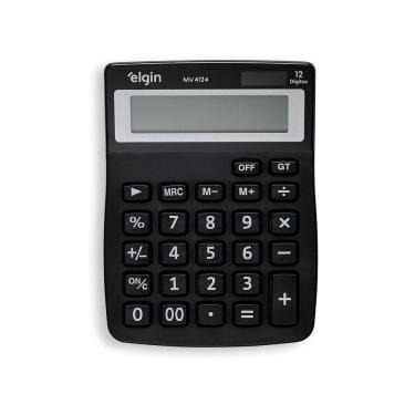 Imagem de Calculadora De Mesa Mv4124 - 12 Dígitos Função Correção Preta