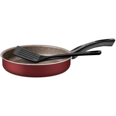 Imagem de Frigideira Reta 24 cm Paris Vermelho Tramontina, Vermelho, 24cm