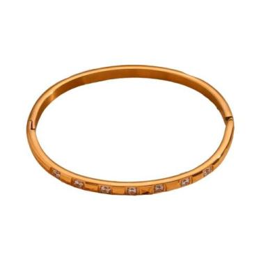 Imagem de Pulseira Feminina À Prova d'Água Em Aço Inoxidável Banhada a Ouro 18K 