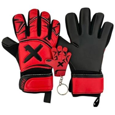 Imagem de Luva Goleiro Difai Spider Infantil -, Vermelho, Preto, 6