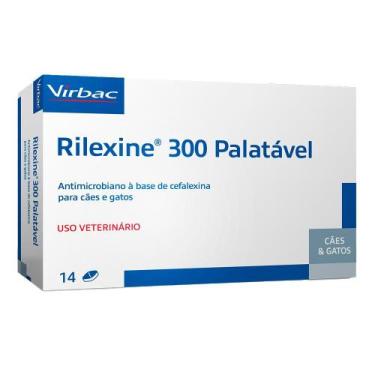 Imagem de Antibiótico Virbac RIlexine Palatável Cães/ Gatos 14Cp 300mg