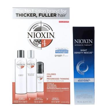 Imagem de Kit Night Density & Nioxin N° 4 Shampoo 150ml + Condicionador 150ml + Tratamento Capilar 40ml