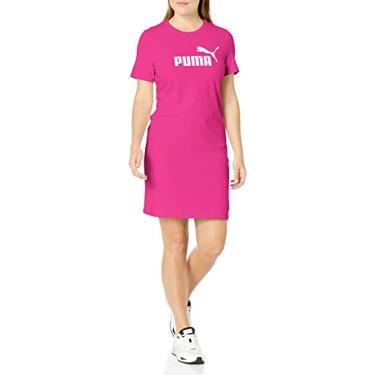 Imagem de PUMA Vestido feminino Essentials Slim Tee (disponível em tamanhos grandes), Festival Fúcsia, P