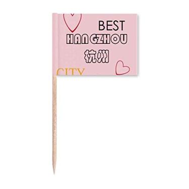 Imagem de Hangzhou Placa Art Deco Presente Fashion Palito Bandeiras Marcador Decoração de Festa