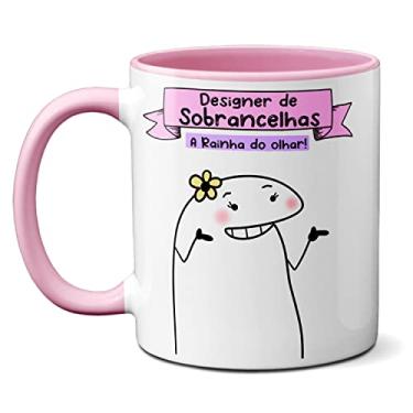 Imagem de Caneca Designer De Sobrancelhas A Rainha Do Olhar Presente (Rosa)