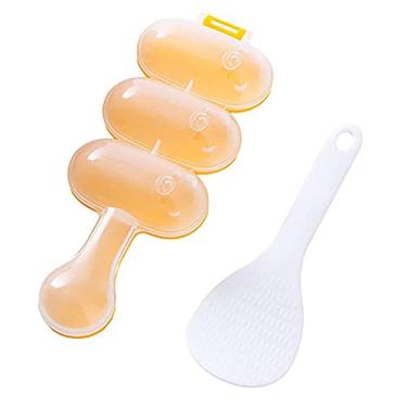Imagem de nanaxagly Moldes de bola de arroz, faça você mesmo, bolas de sushi, molde de cozinha, sala de jantar, ferramentas para agitar DIY almoço com uma mini colher de arroz