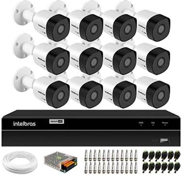 Imagem de Kit 12 Câmeras de Segurança HD 720p Intelbras VHD 3130 B G4 + DVR Intelbras Multi HD + Acessórios