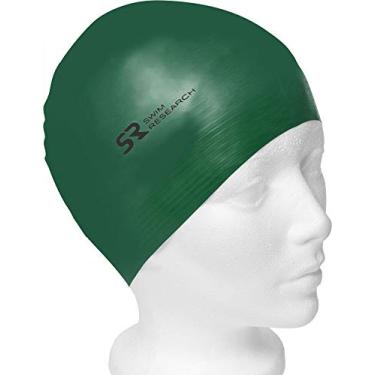 Imagem de Touca de natação de látex sólido durável da Swim Research, Green-3PK