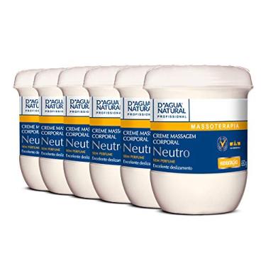 Imagem de Kit 6 Cremes De Massagem Corporal Neutro 650g D'agua Natural