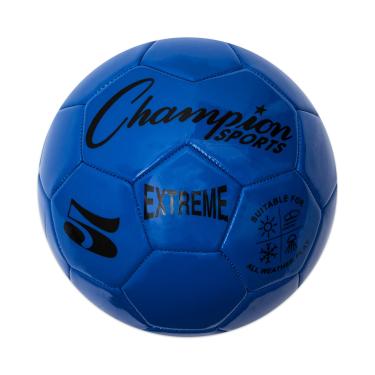 Imagem de Bola de futebol da série Extreme, tamanho 5 – bolas padrão universitárias, profissionais e da liga – todos os climas, toque suave, retenção máxima de ar – para adultos, adolescentes, azul
