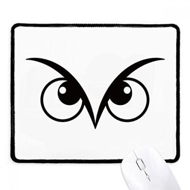 Imagem de Mouse pad de borracha para decoração de olhos pretos com bordas costuradas