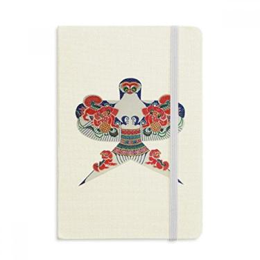 Imagem de Caderno tradicional padrão de pipa de cultura chinesa oficial de tecido capa dura diário clássico