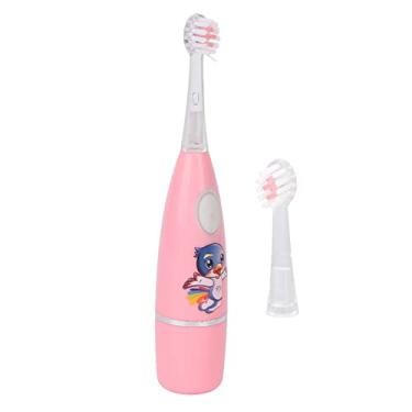 Imagem de YEmirth Escova de dentes elétrica alimentada por bateria 360 graus, ferramenta de limpeza oral completa com luzes coloridas para crianças pequenas