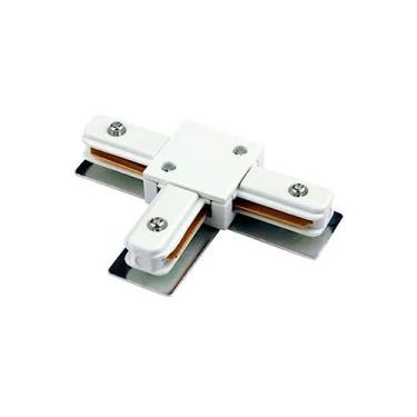 Imagem de Conector Emenda Trilho Tipo T Branco Pix Iluminação