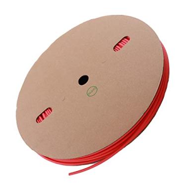 Imagem de Bettomshin 1 peça PE tubo termorretrátil conduíte 0,5 cm diâmetro 328,08 pés comprimento tubo isolado tubo envoltório relação 2: 1 manga de cabo elétrico para proteção de isolamento de longa duração vermelho