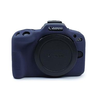 Imagem de MUZIRI KINOKOO Capa para EOS R50, capa protetora de silicone macio para câmera DSLR Canon EOS R50/EOSR50 - capa de transporte de borracha macia para EOS R50 - azul