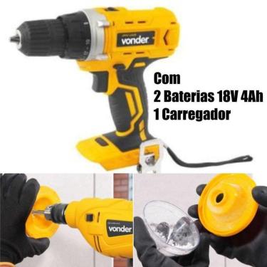 Imagem de Parafusadeira Furadeira 1820 C/2 Bat 4.0Ah + Coletor Vonder