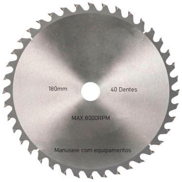 Imagem de Disco De Serra Circular Com 40 Dentes 7" 180mm Para Madeira