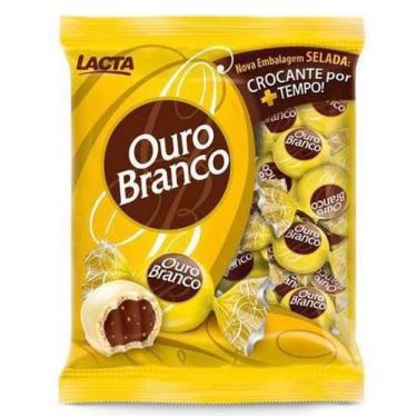 Imagem de Kit 5 Pacotes Bombom Ouro Branco Chocolate Lacta 1Kg