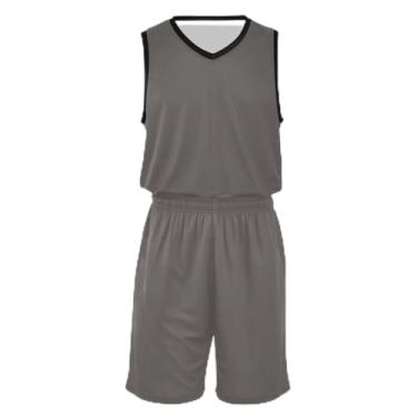 Imagem de Apricot Girl basquete, ajuste confortável, camiseta de futebol 5 a 13 anos, Ferro cinza, XXG