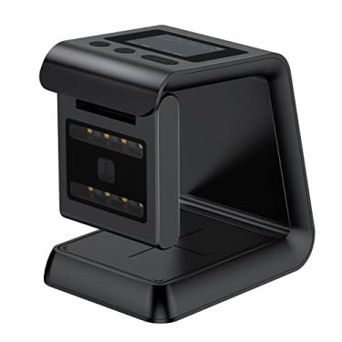 Imagem de Alacrity Scanner de código de barras sem fio 2D 1D QR, tela LCD, Bluetooth 2,4 GHz sem fio USB com fio 3 em 1, leitor de código de barras mãos livres, 5500