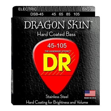 Imagem de DR Strings Cordas de baixo DSB-45 revestidas com pele de dragão médio, 4 cordas